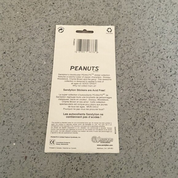 Vintage Sandylion Stickers Peanuts Snoopy New in Pack 2 Sheets Sports NOS SEALED - Picture 3 of 5